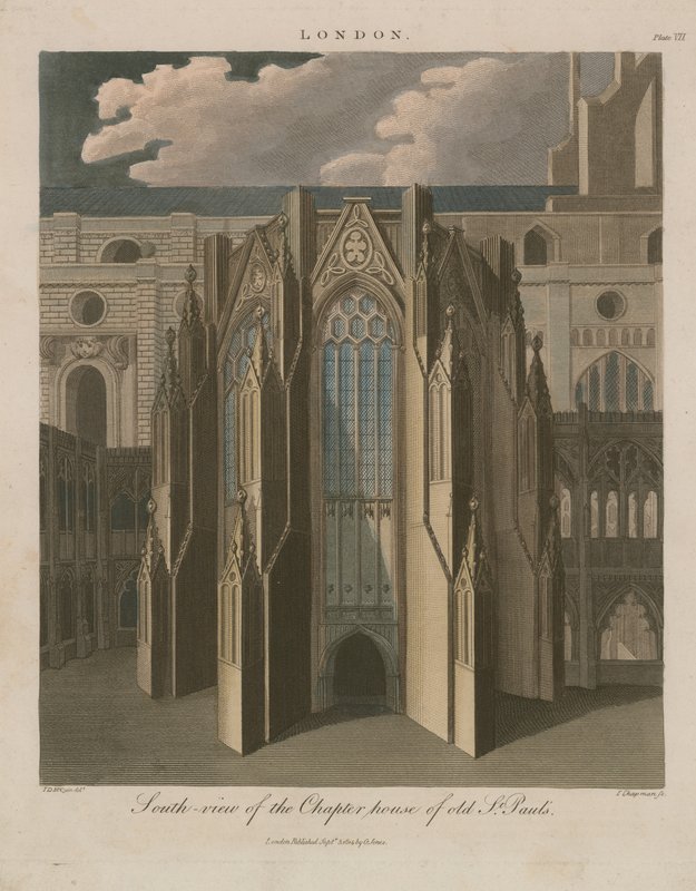 Vista sur de la Casa Capitular de la antigua Catedral de San Pablo de English School