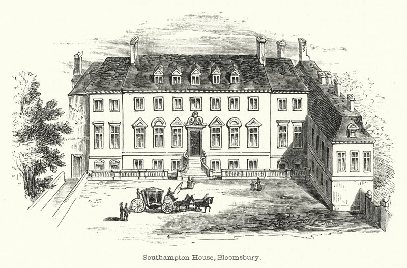 Casa de Southampton, Bloomsbury (grabado) de English School