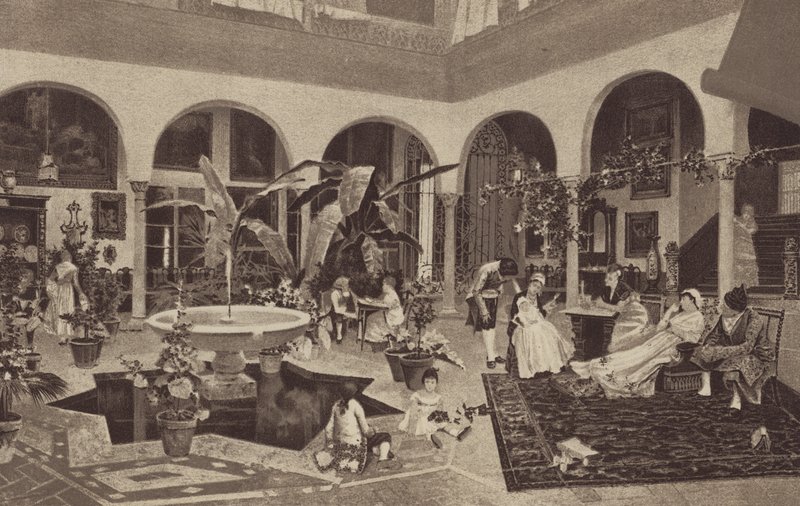 Interior español (cromolito) de English School