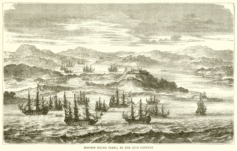 Flota de Plata Española, en el siglo XVII de English School