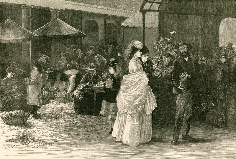 Primavera en Covent Garden, Londres de English School