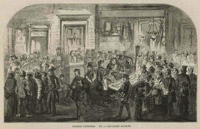 Mercado de la miseria, St Luke, Londres de English School