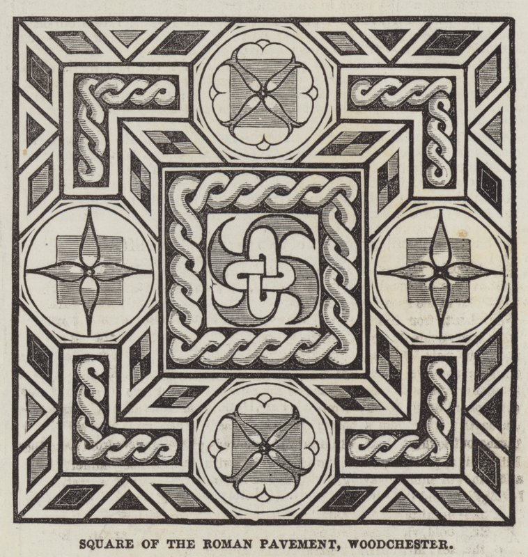 Cuadrado del Pavimento Romano, Woodchester de English School