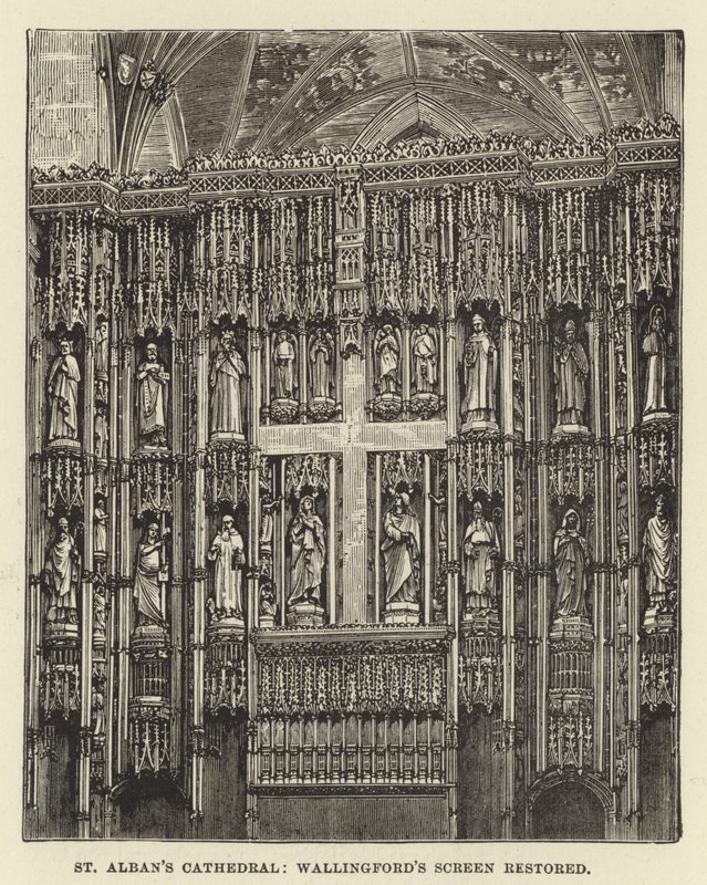 Catedral de St Albans, pantalla de Wallingford restaurada de English School