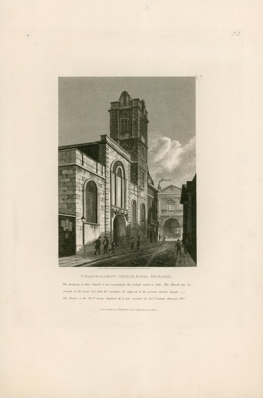 Iglesia de San Bartolomé, Royal Exchange, Londres de English School