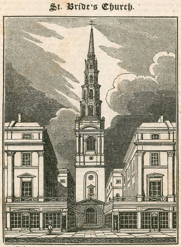 Iglesia de St Brides, Fleet Street, Londres de English School
