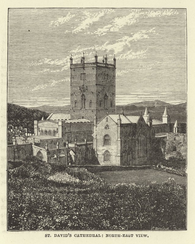 Catedral de St Davids, vista noreste de English School