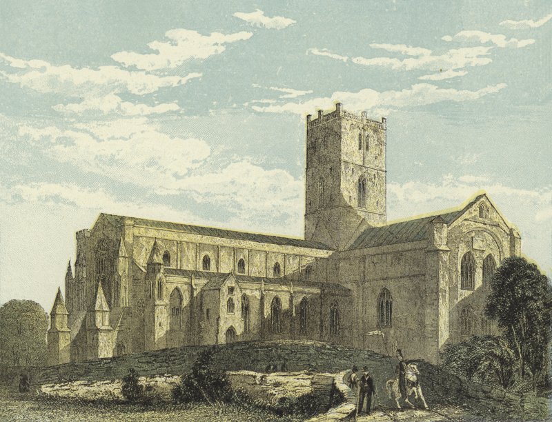 Catedral de St Davids, Vista Suroeste de English School