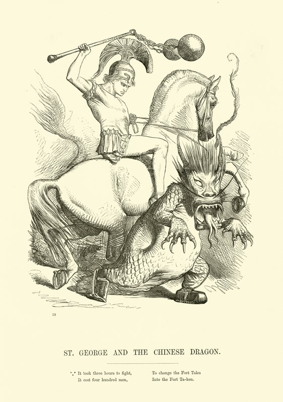 San Jorge y el dragón chino de English School