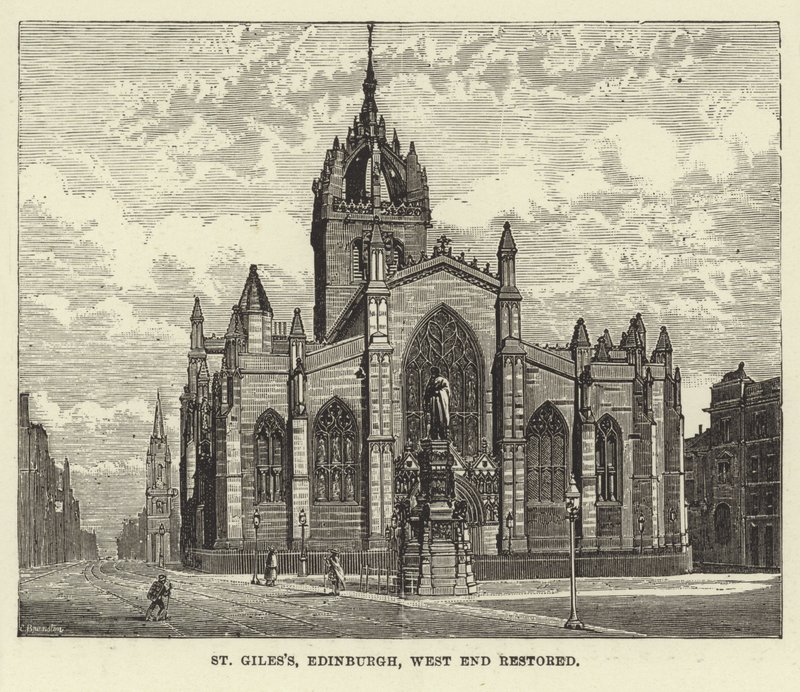 St Giles, Edimburgo, extremo oeste restaurado de English School