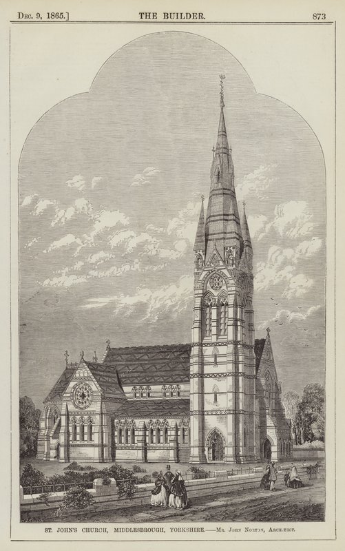 Iglesia de San Juan, Middlesbrough, Yorkshire, Sr. John Norton, Arquitecto de English School