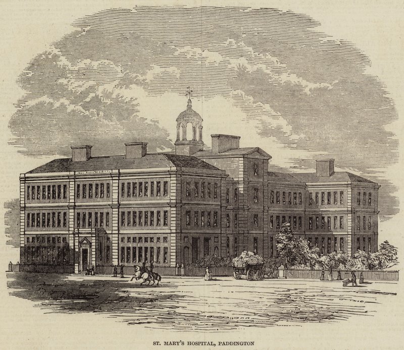 Hospital de Santa María, Paddington (grabado) de English School