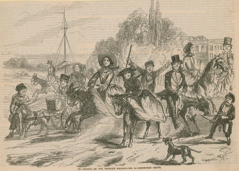 San Lunes, o el día festivo de la gente en Hampstead Heath de English School