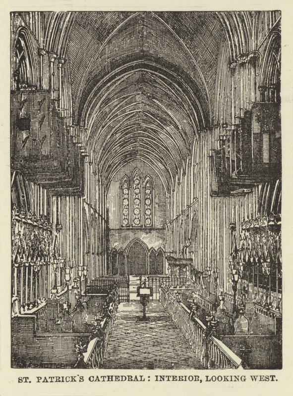 Catedral de St Patrick, interior, mirando al oeste de English School
