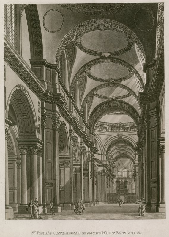 Catedral de San Pablo, Londres, desde la entrada oeste de English School