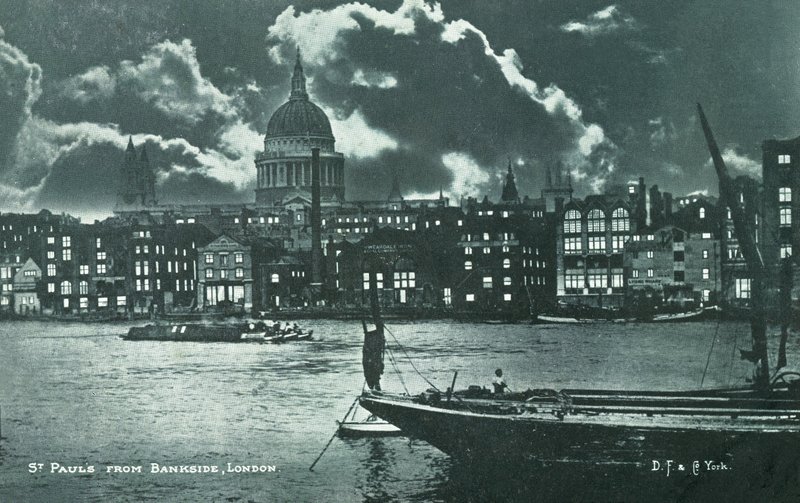 Catedral de San Pablo desde Bankside de English School