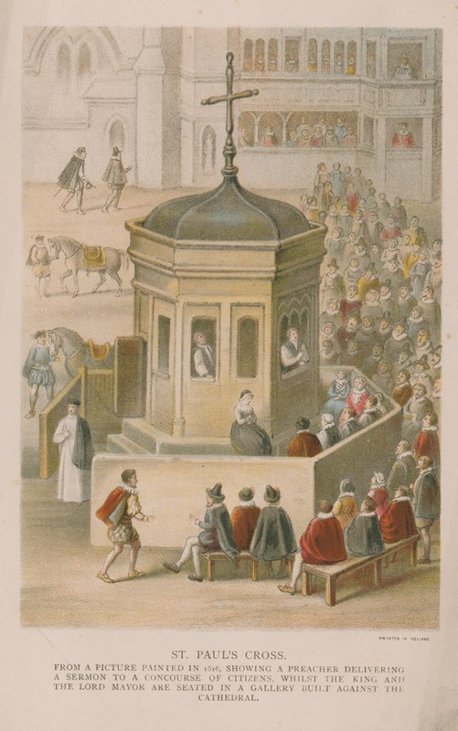 Cruz de San Pablo de una pintura de 1616 de English School