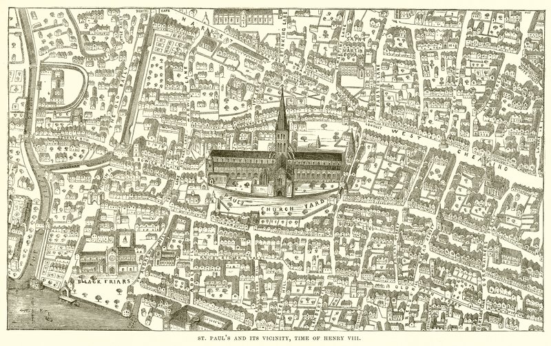San Pablo y sus alrededores, época de Enrique VIII de English School