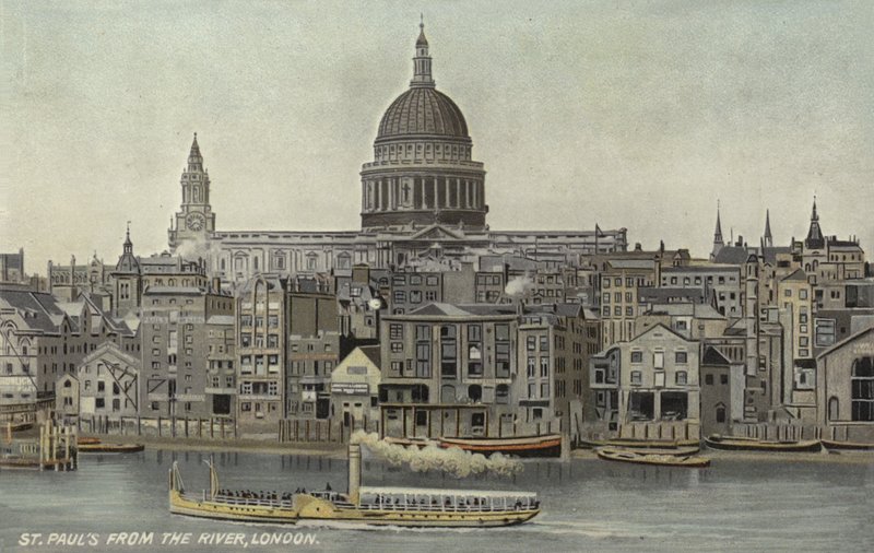 San Pablo desde el río, Londres de English School