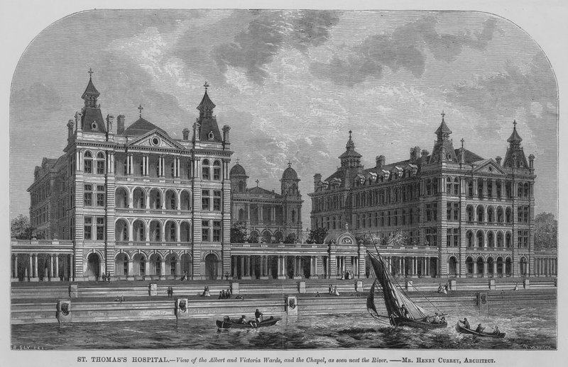 Hospital de St Thomas (grabado) de English School