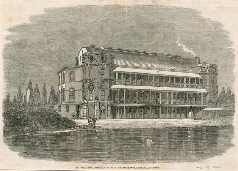 Hospital de St. Thomas, Jardines de Surrey, Londres de English School