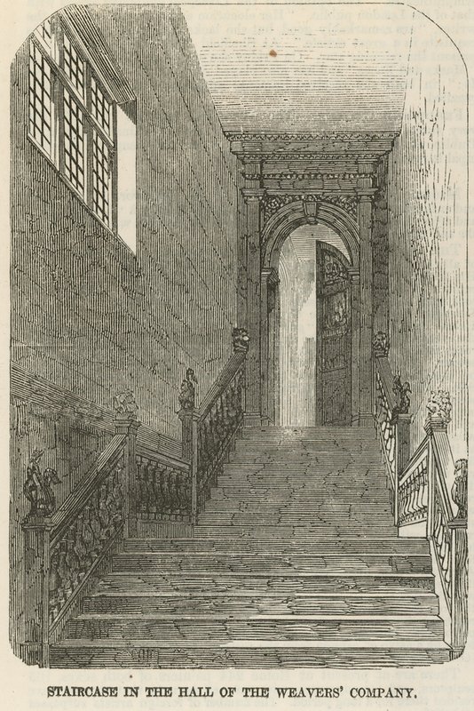 Escalera en el salón de la Compañía de Tejedores de English School