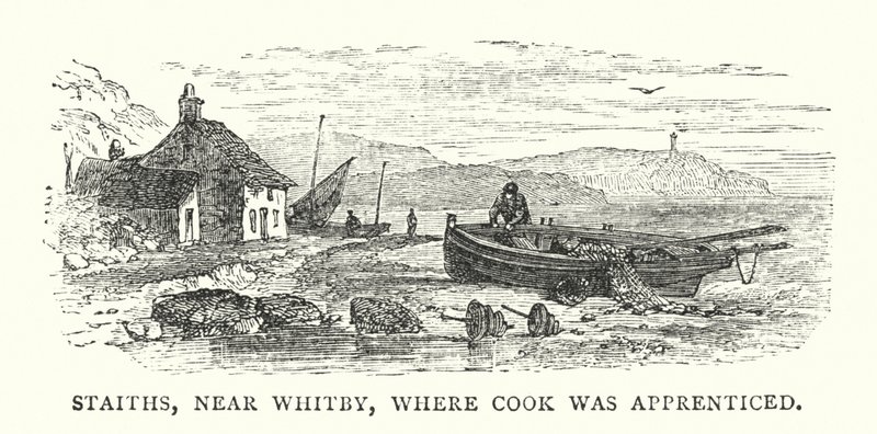 Staiths, cerca de Whitby, donde Cook fue aprendiz de English School