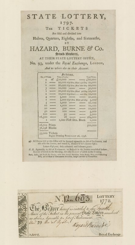 Lotería estatal, 1797 de English School