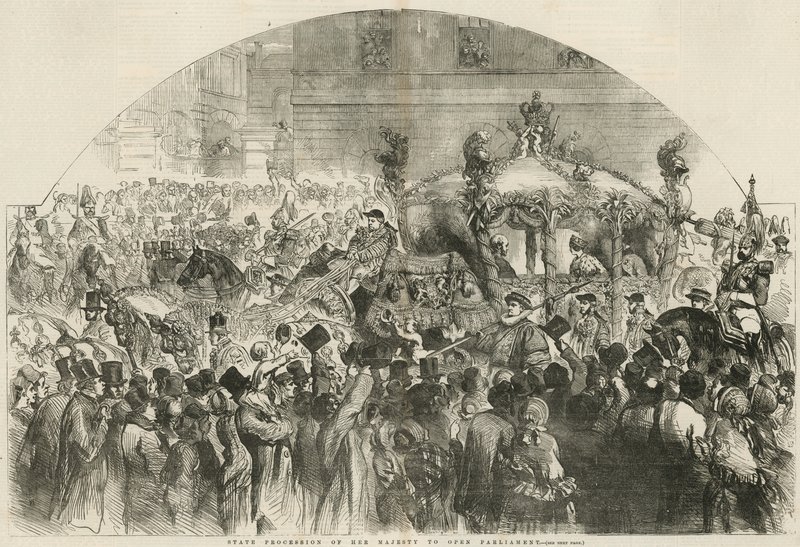 Procesión estatal de Su Majestad para abrir el Parlamento de English School