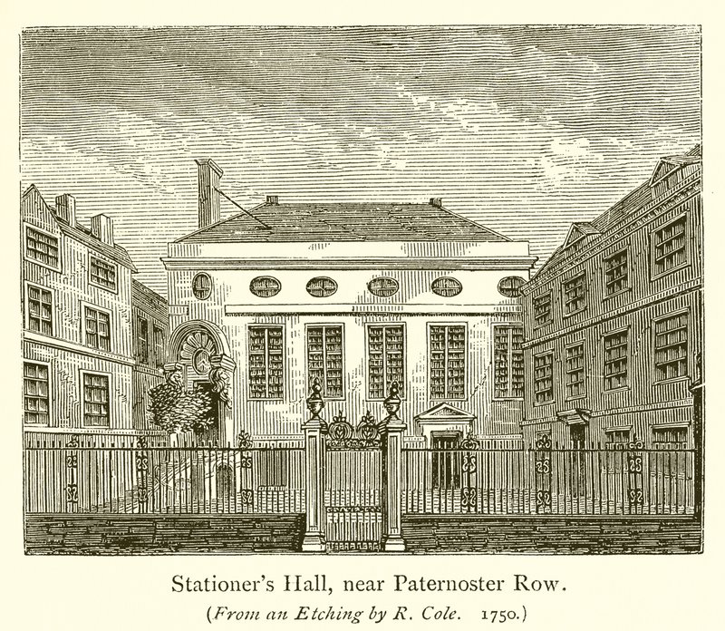 Stationers Hall, cerca de Paternoster Row de English School