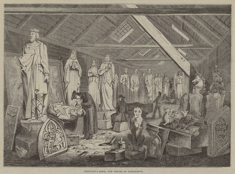 Sala de estatuas, Nuevas Casas del Parlamento de English School