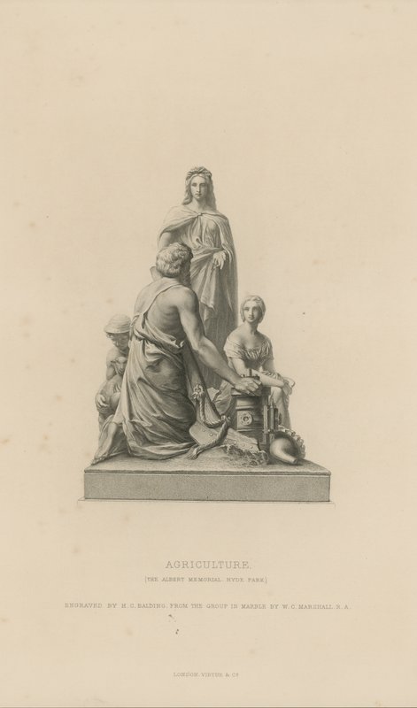 Estatua que representa la Agricultura que adorna el Albert Memorial de English School