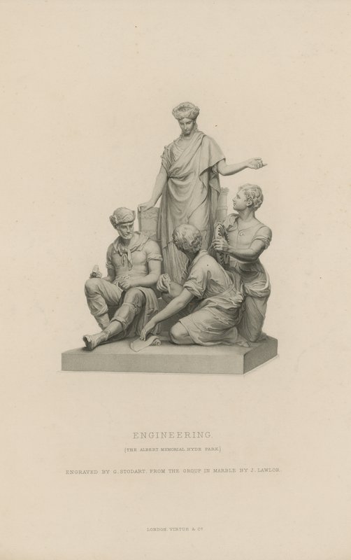 Estatua que representa la Ingeniería que adorna el Albert Memorial de English School