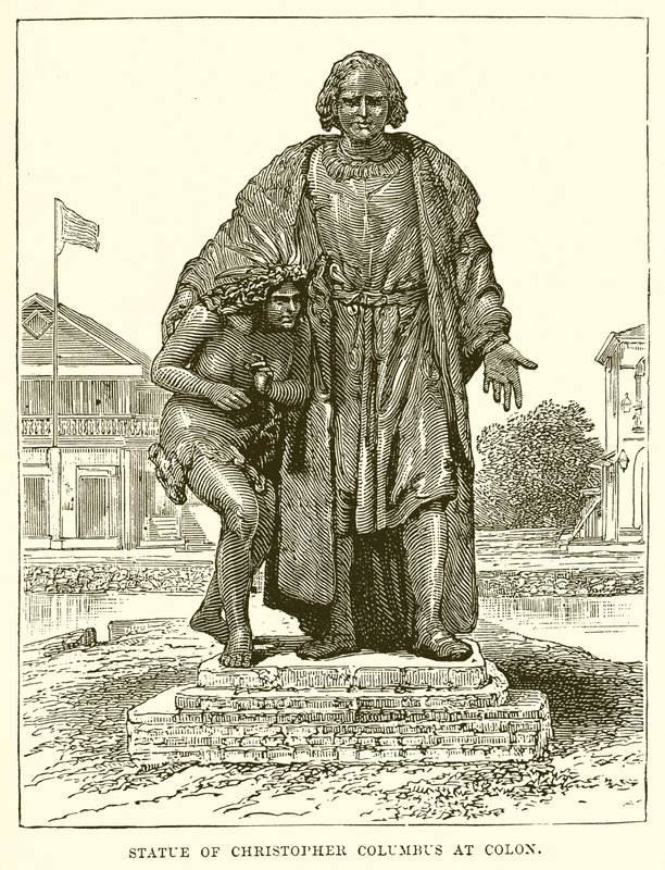 Estatua de Cristóbal Colón en Colón de English School