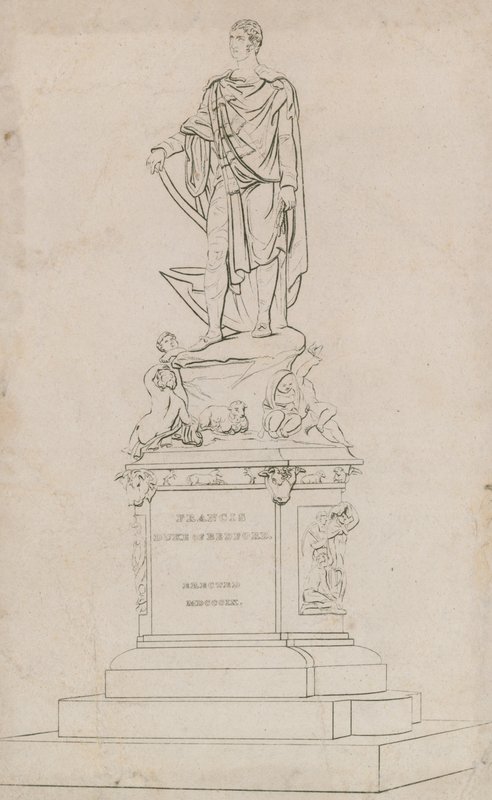Estatua de Francis, Duque de Bedford, en Russell Square, Londres de English School