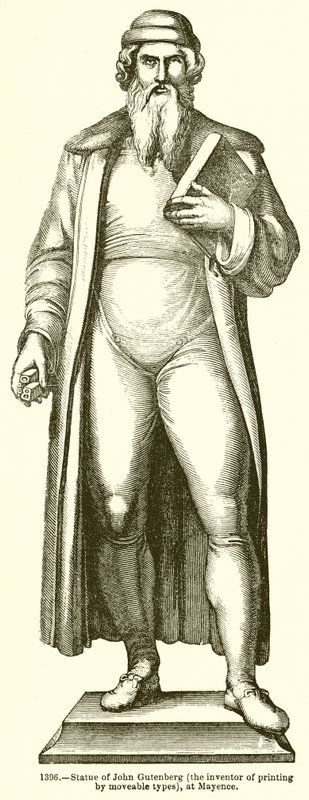 Estatua de Johannes Gutenberg de English School