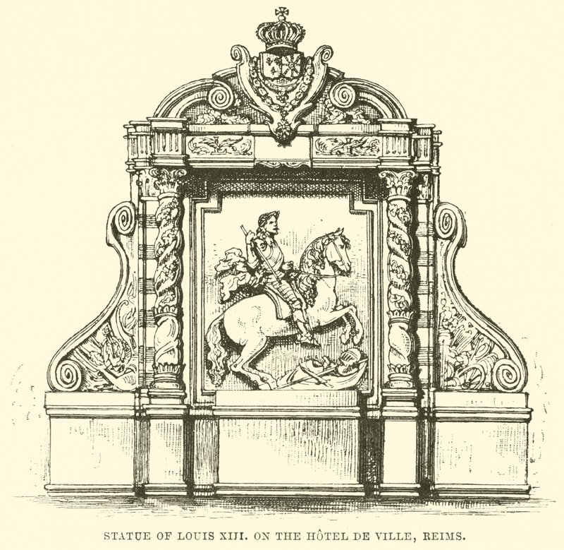 Estatua de Luis XIII, en el Hotel de Ville, Reims de English School