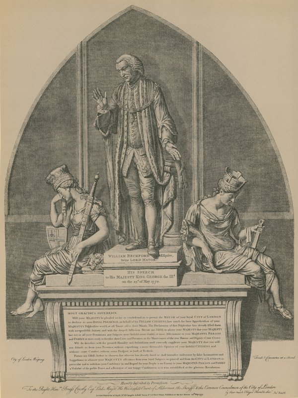 Estatua de William Beckford en Guildhall, Londres de English School