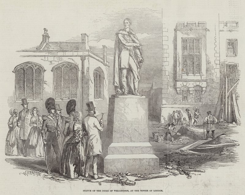 Estatua del Duque de Wellington, en la Torre de Londres de English School