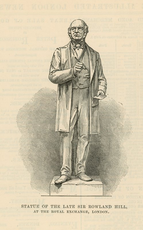 Estatua del difunto Sir Rowland Hill de English School