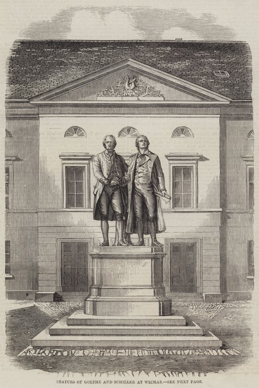 Estatuas de Goethe y Schiller en Weimar de English School
