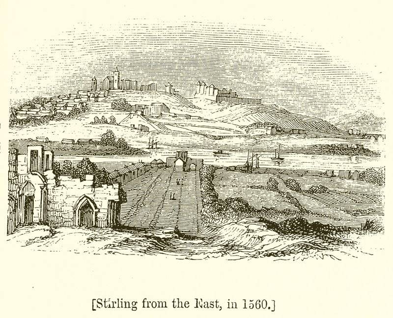 Stirling desde el Este, en 1560 de English School
