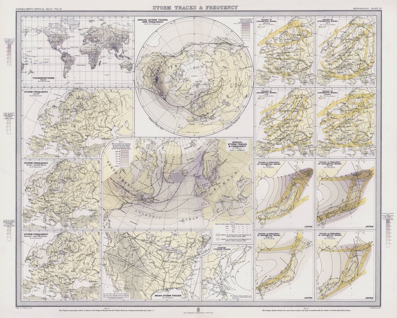 Rutas y Frecuencia de Tormentas de English School