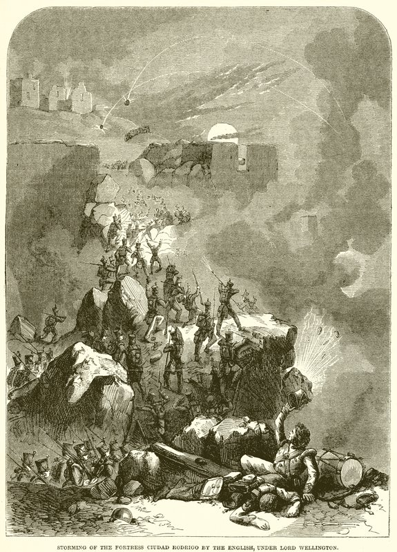Asalto a la fortaleza de Ciudad Rodrigo por los ingleses, bajo el mando de Lord Wellington de English School