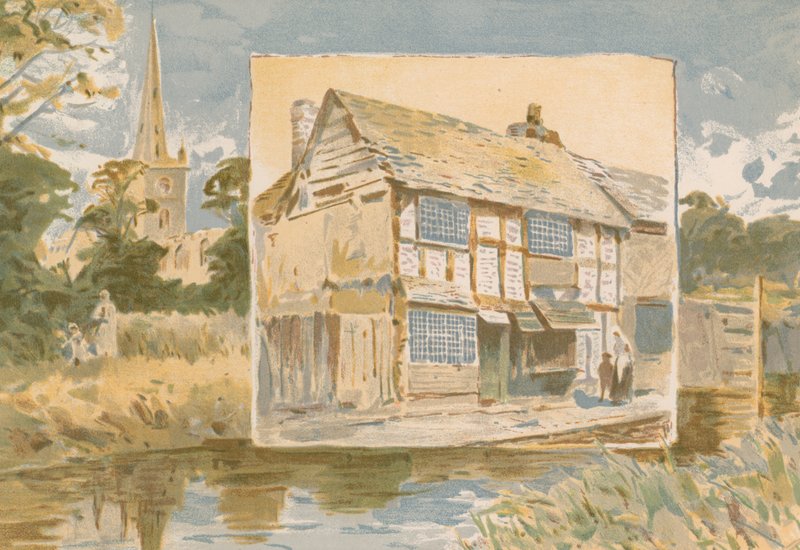 Stratford-on-Avon y la casa de Shakespeare antes de su restauración de English School