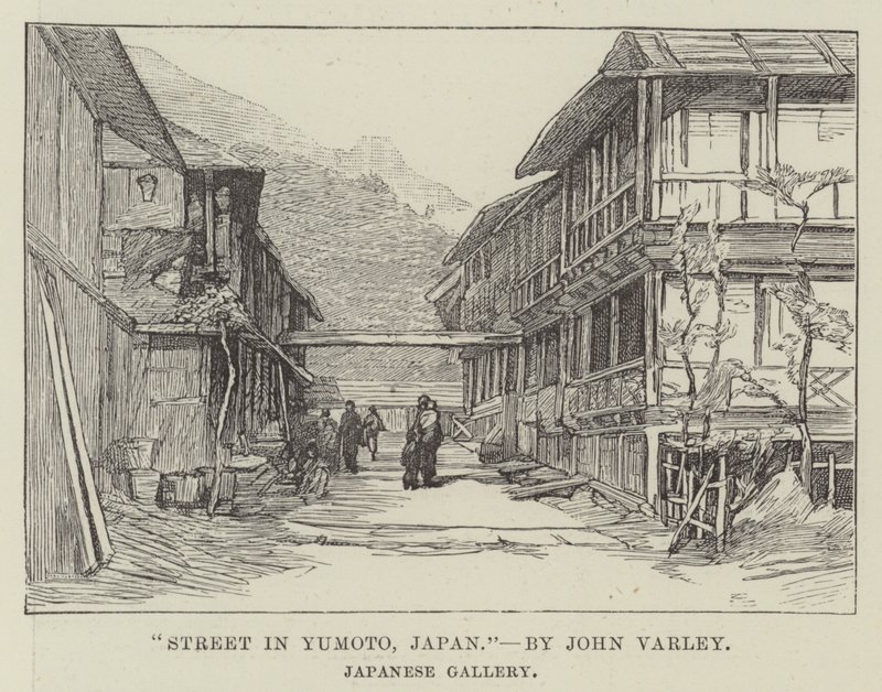 Calle en Yumoto, Japón de English School