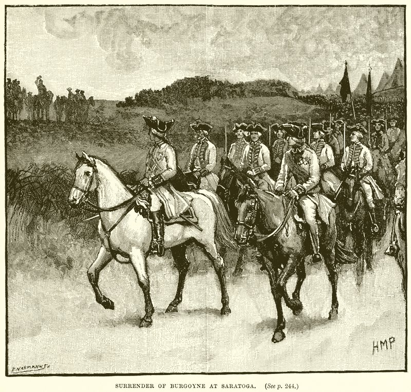 Rendición de Burgoyne en Saratoga de English School