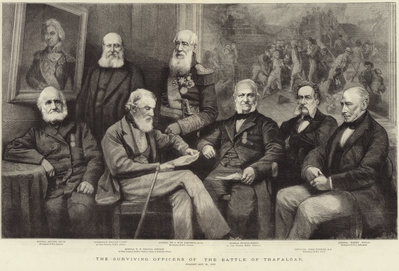 Oficiales sobrevivientes de la Batalla de Trafalgar de English School
