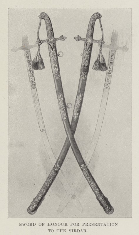 Espada de Honor para Presentación al Sirdar (litografía) de English School