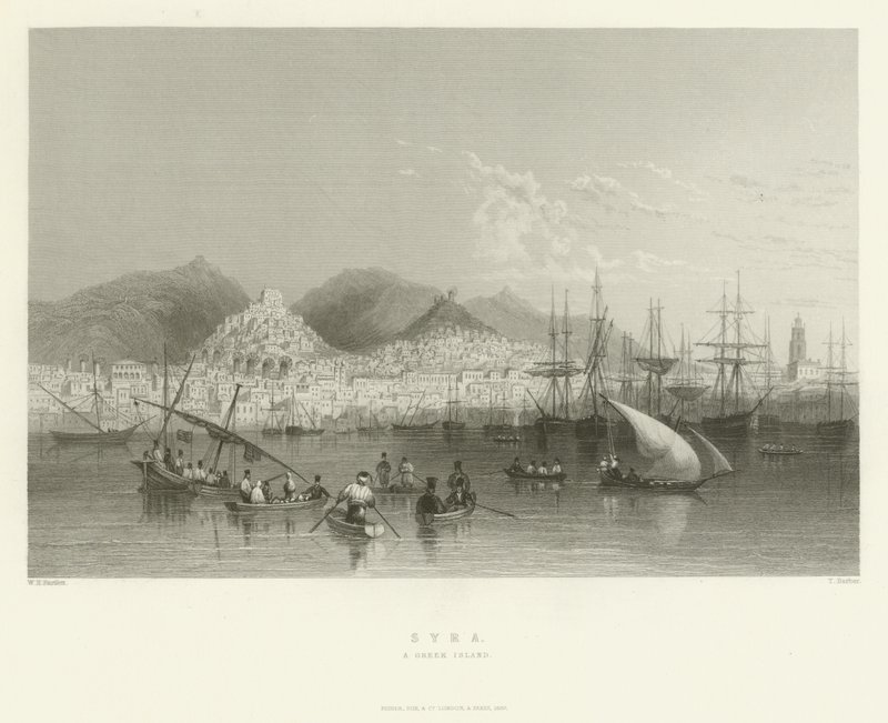 Syra, una isla griega, 1837 de English School